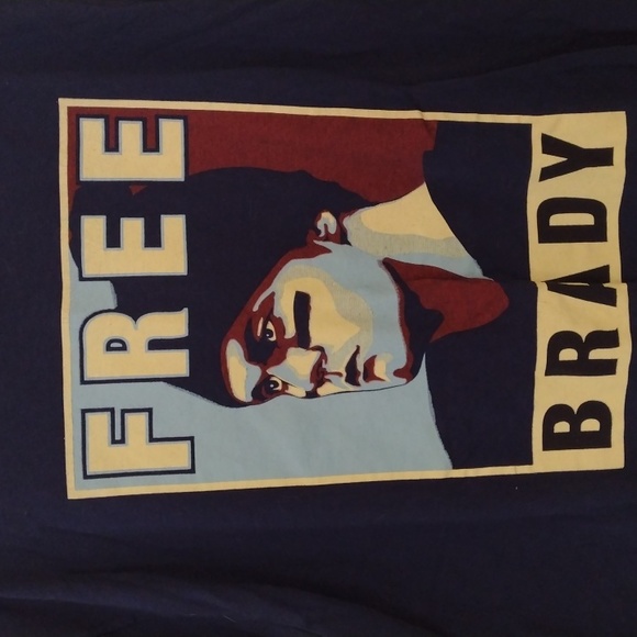 Navy Blue Short Sleeve Free Brady Jersey Fits Like Size L - Picture 4 of 5